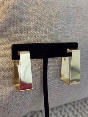 Vintage L H Segal California Gold Clip On Earrings Signed